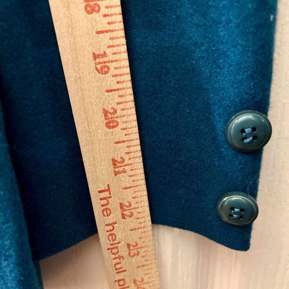 VTG Young Pendleton Jacket 100% Virgin Wool 9 - 10 Peacock Blue Tweed Blazer USA - Picture 9 of 9